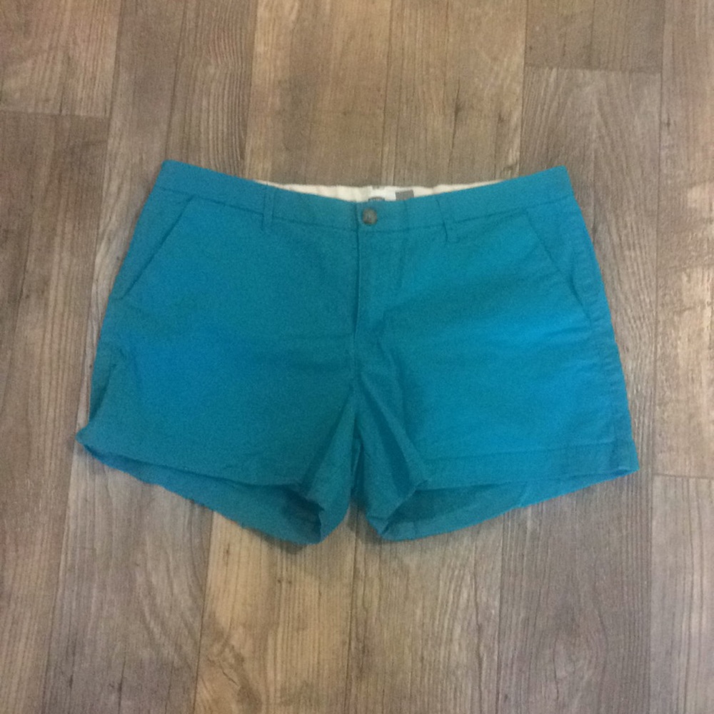 Aqua colored shorts